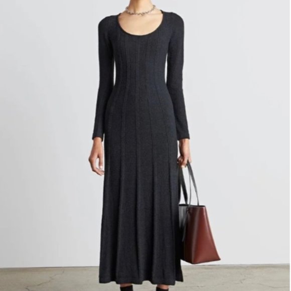 Who What Wear Dresses & Skirts - NWT Who What Wear Collection Thick Knit Evelyne Sweater Dress Plus Black Coal XL